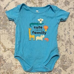 Carter's Blue Animal Print Bodysuit